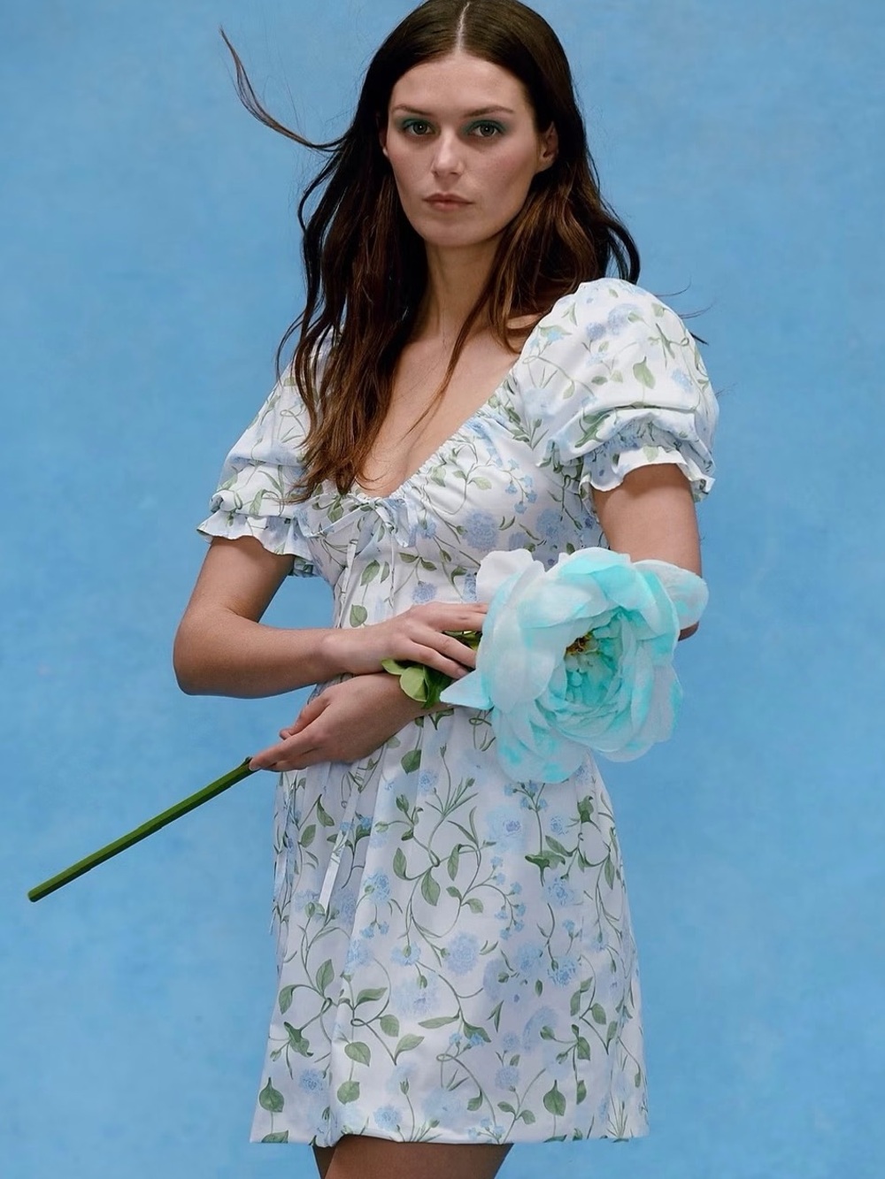 Hill House Home The Ellie Nap Dress Floral Mini Dress Size Small Like New